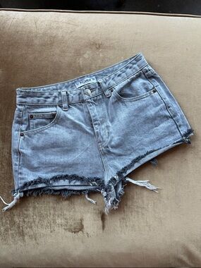 Gray Distressed Very short Shorts Euro 34. Local 24 size. Gently worn Cotton 100